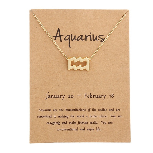 Lulus Jewelry - Aquarius Charm Minimalist Boho Cute Gift Necklace